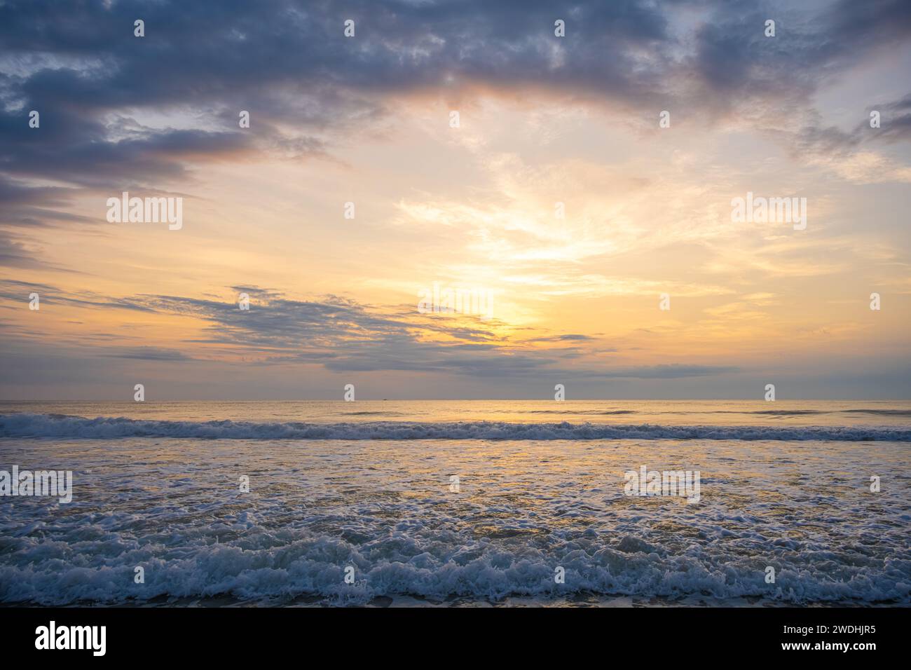 Florida Atlantic Coast sunrise at South Ponte Vedra Beach between Jacksonville and St. Augustine. (USA) Stock Photo