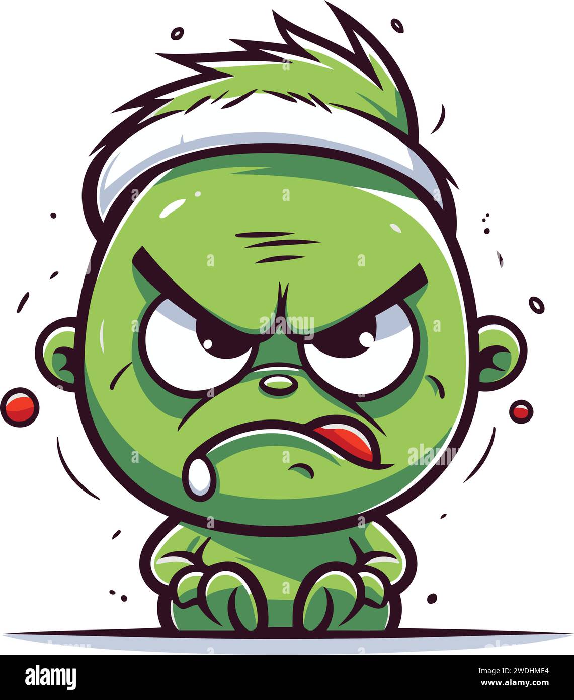 Zombie Crying Cartoon Mascot Character Vector Illustration Stock Vector
