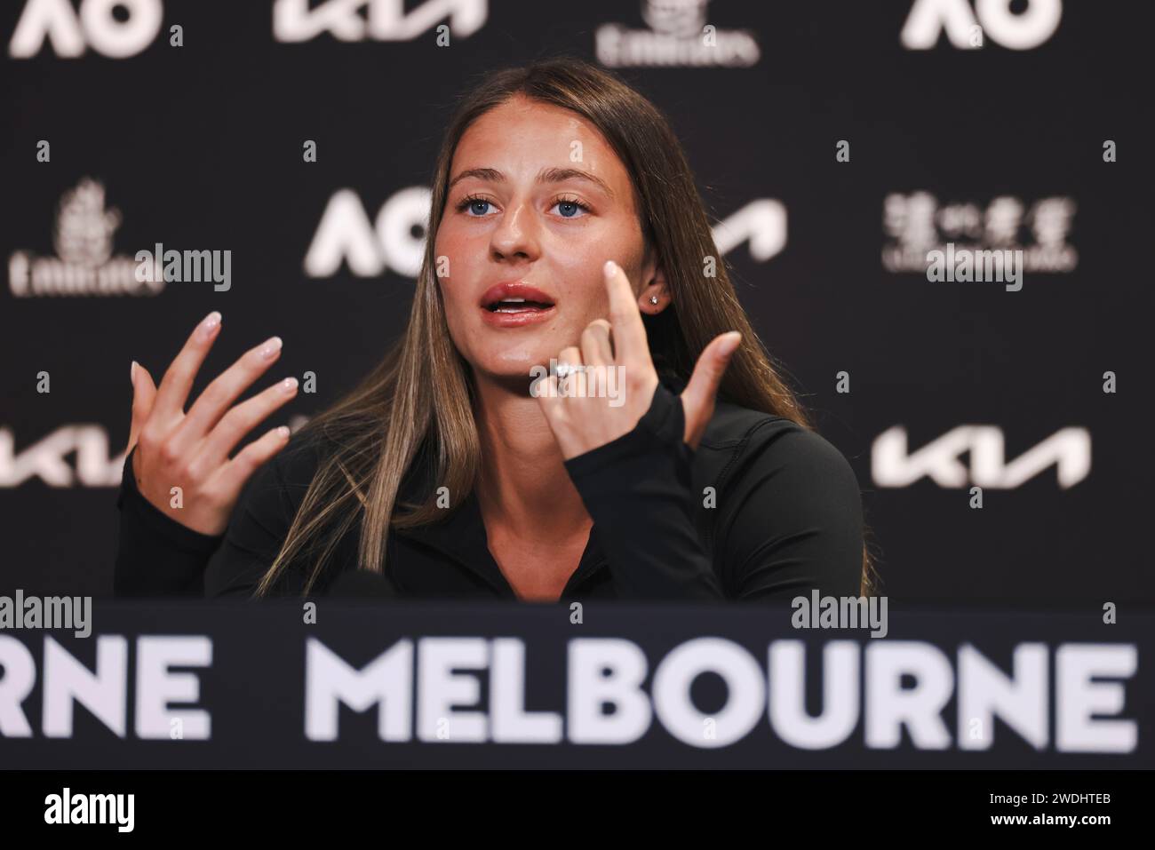 Melbourne, Australia, 21st Jan, 2024. Tennis player Marta Kostyuk from