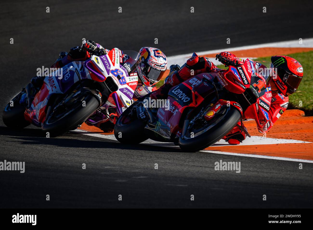 Ducati MotoGP riders Francesco Bagnaia and Jorge Martin competing in ...