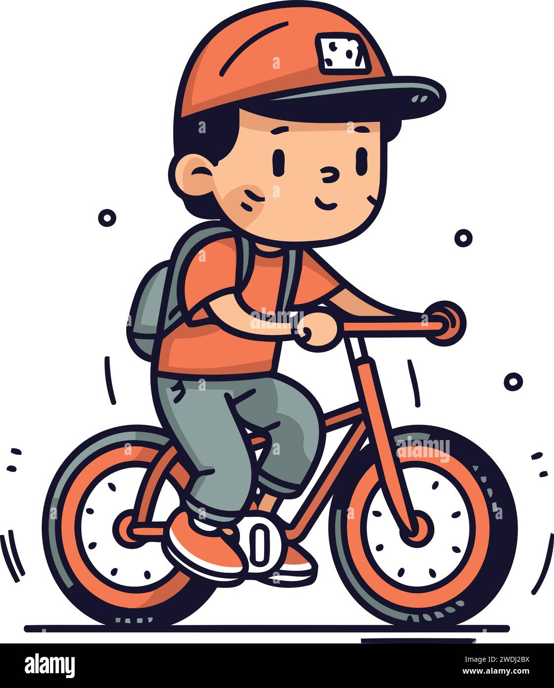 Child riding bike in helmet Stock Vector Images - Alamy