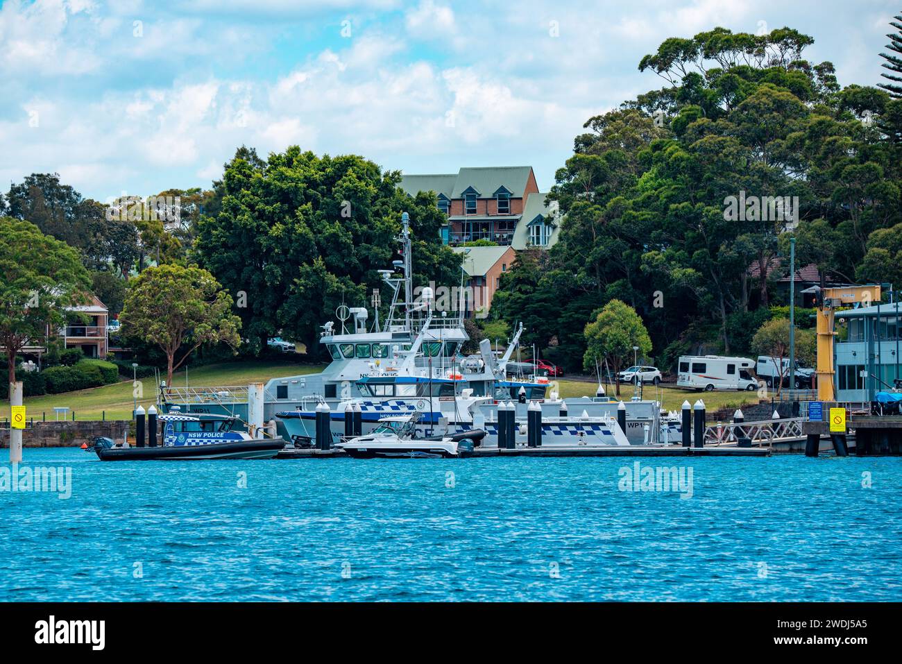 NSW Police Force Marine Area Command base in Sydney Harbour, Australia Stock Photo