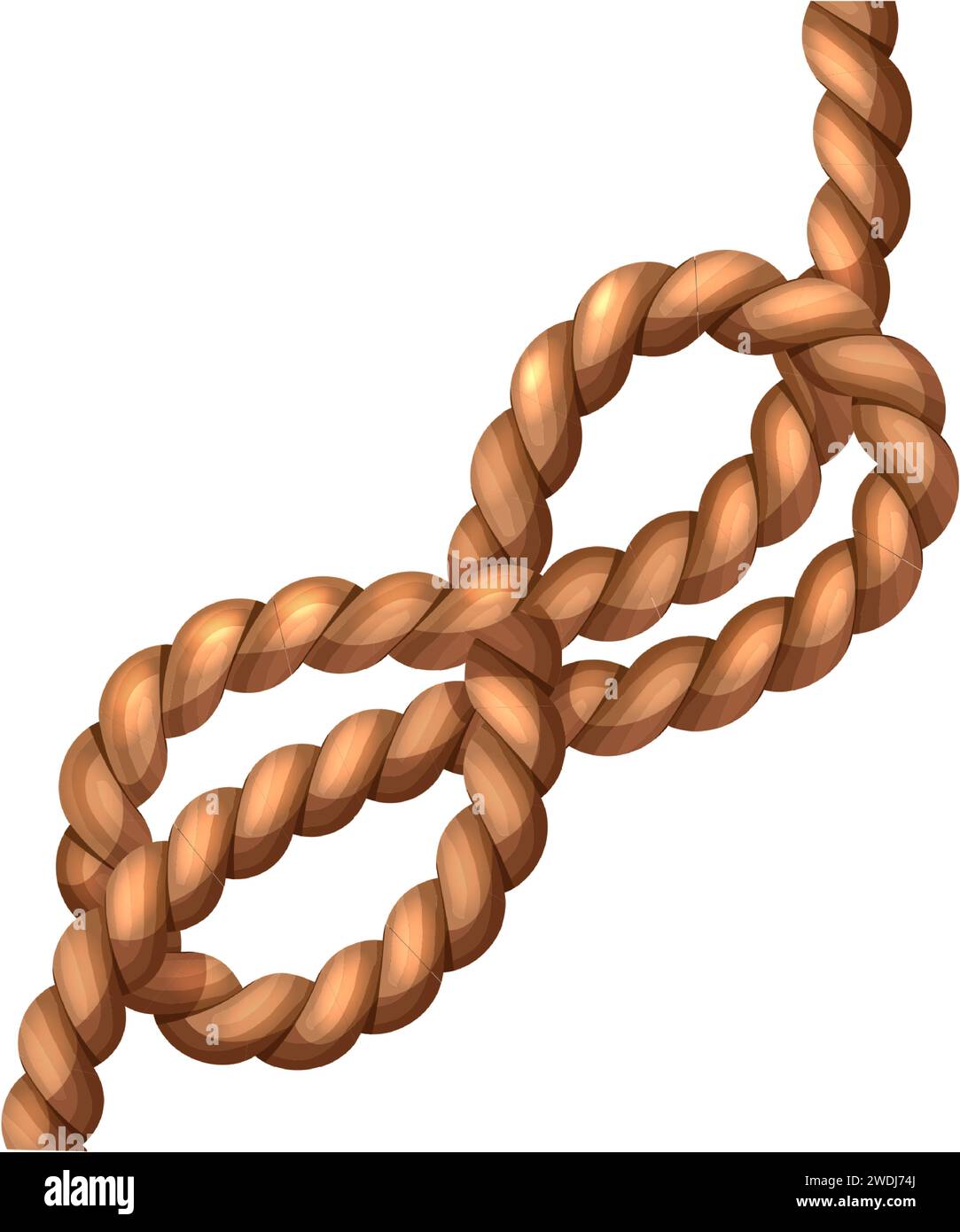 Illustration of overhand knot hi-res stock photography and images - Alamy