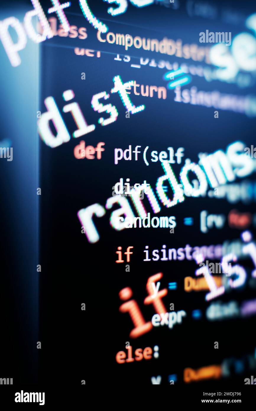 Innovative startup project. Website programming code . Stock Photo