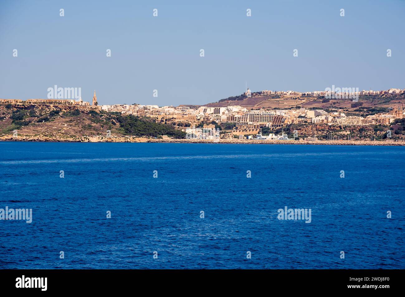 Mgarr and its port on the island of Gozo (Malta) Stock Photo