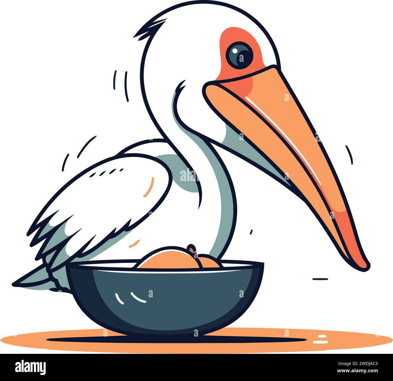 Pelican eating Cut Out Stock Images & Pictures - Alamy