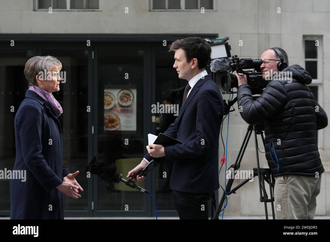 Shadow Home Secretary Yvette Cooper Speaks To The Media Outside BBC ...