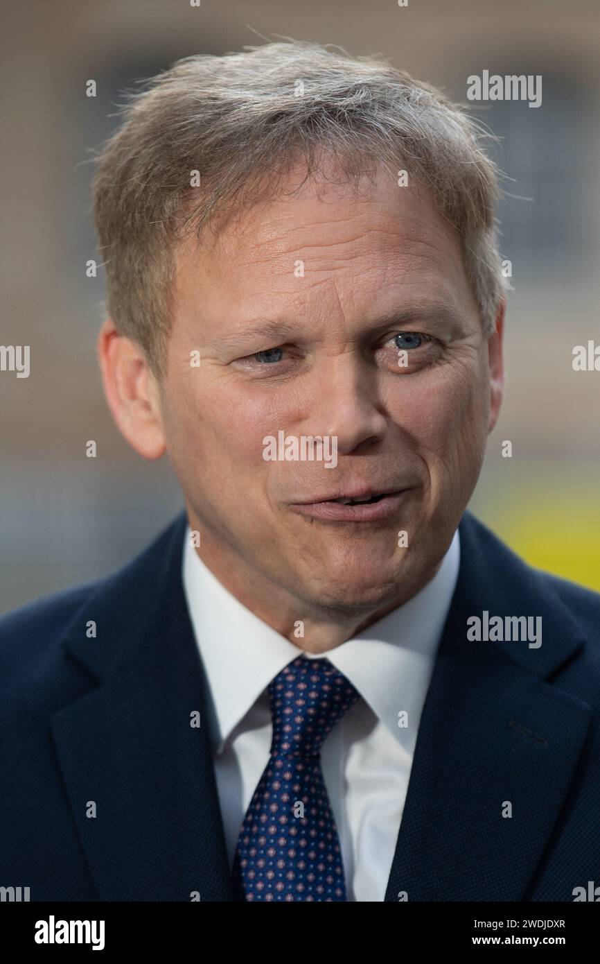 London, UK. 21 Jan 2024. Grant Shapps - Secretary of State for Defence is interviewed at BBC Broadcasting House where he was a guest on 'Sunday with Laura Kuenssberg'. Credit: Justin Ng/Alamy Live News Stock Photo