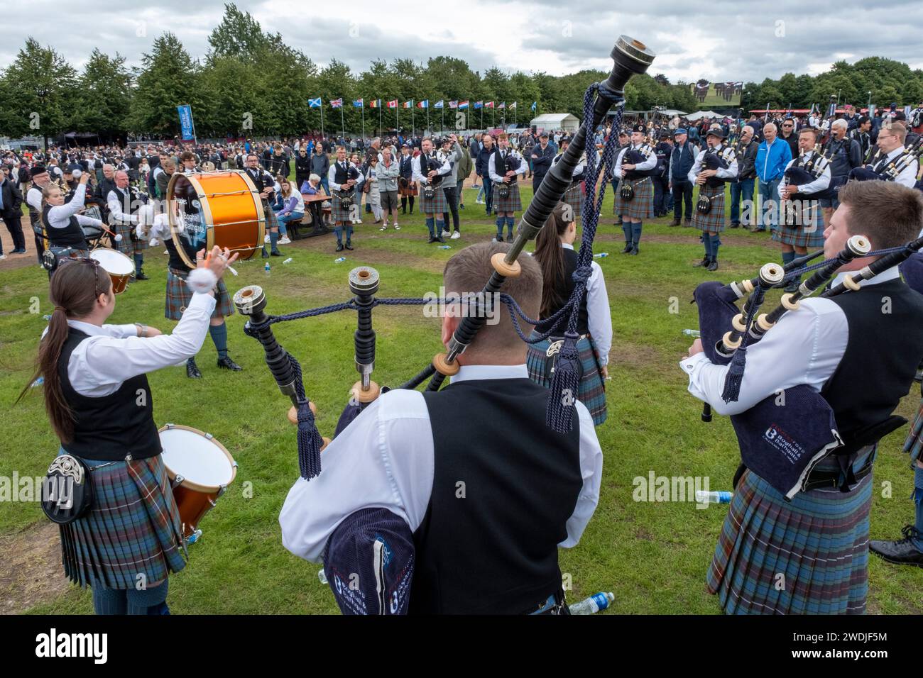 Pipe Bands at the World Pipe Band Competition Stock Photo Alamy