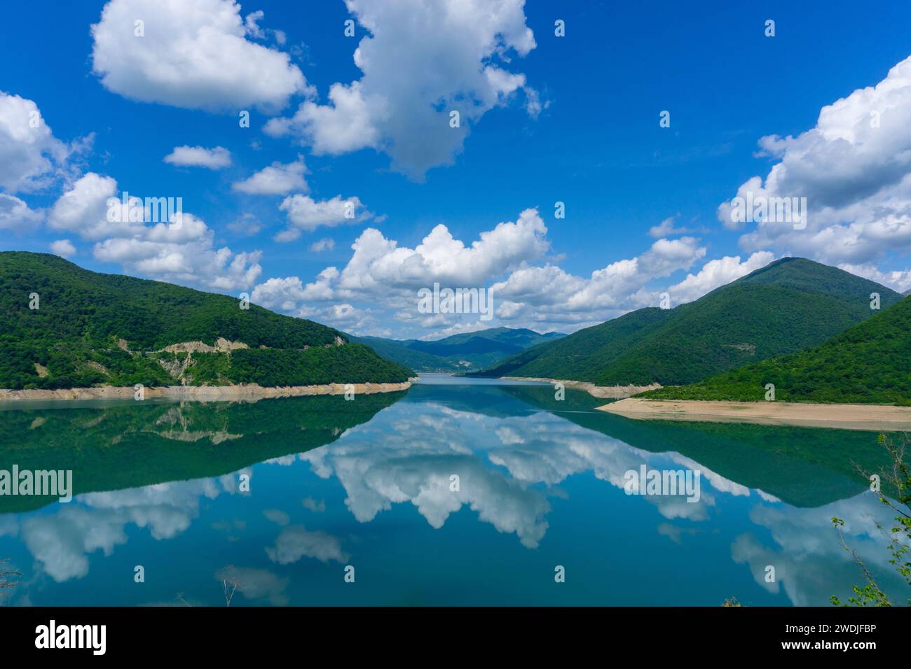 Lake Ananuri in Georgia Eastern Europe Stock Photo