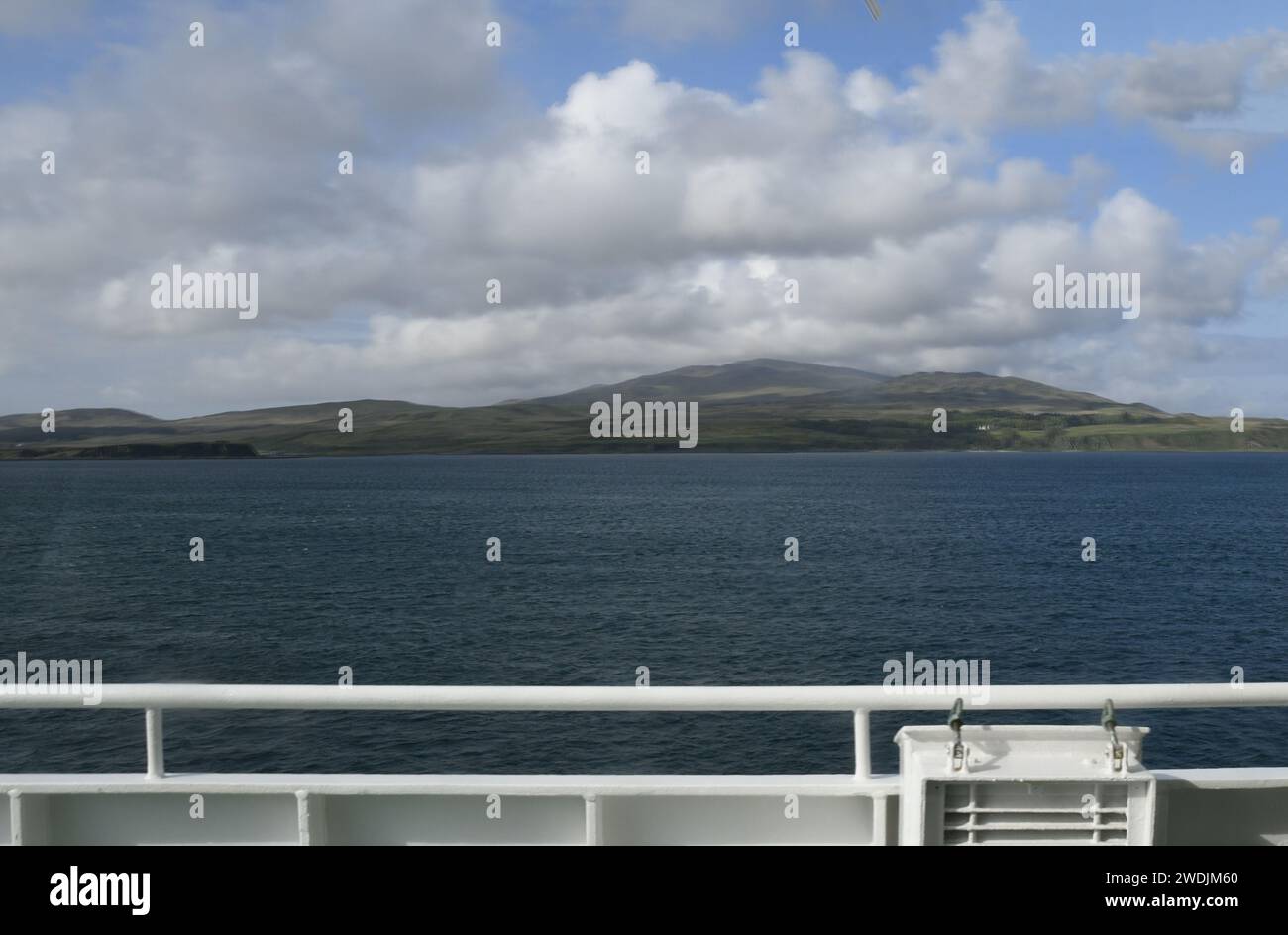 Ferry crossing to Islay looking towards the island of Jura Stock Photo