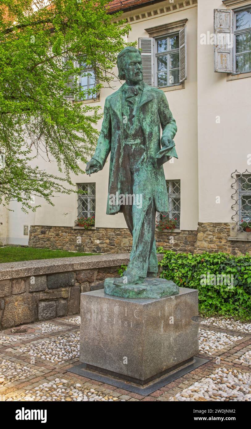Monument to Josip Jurcic in Maribor. Slovenia Stock Photo