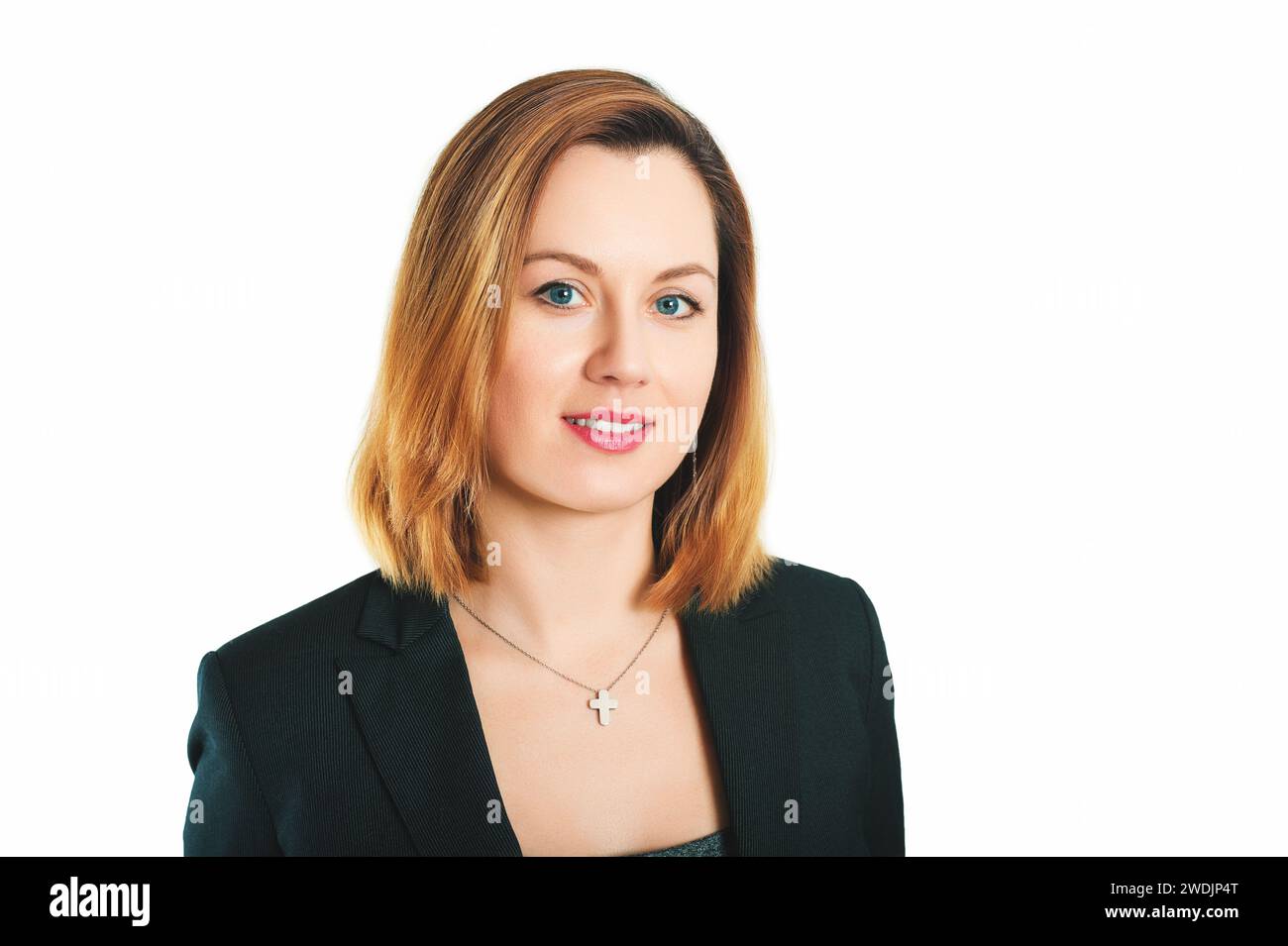 Business portrait of 35 year old woman in formalwear Stock Photo Alamy