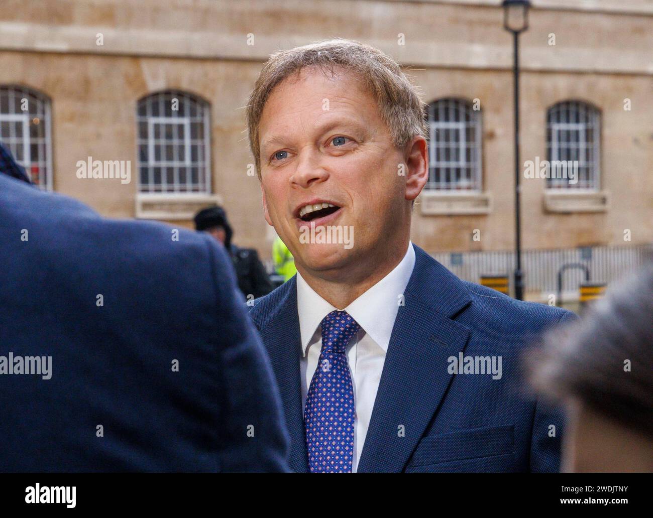 London, UK. 21st Jan, 2024. Grant Shapps, Defence Secretary, at the BBC