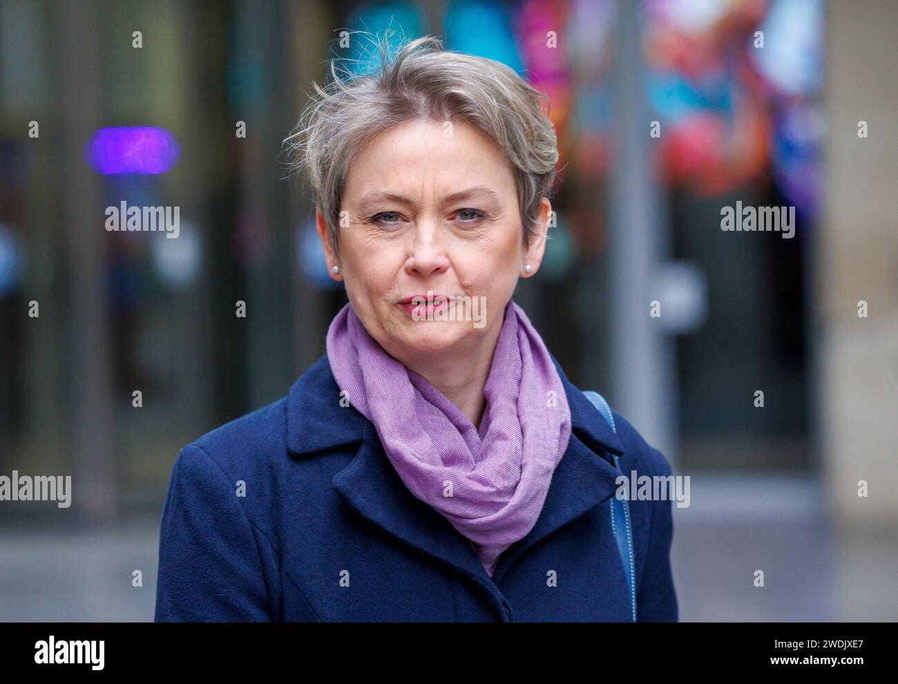 London UK 21st Jan 2024 Shadow Home Secretary Yvette Cooper At   London Uk 21st Jan 2024 Shadow Home Secretary Yvette Cooper At The Bbc Studios For Sunday With Laura Kuenssberg Credit Mark Thomasalamy Live News 2WDJXE7 