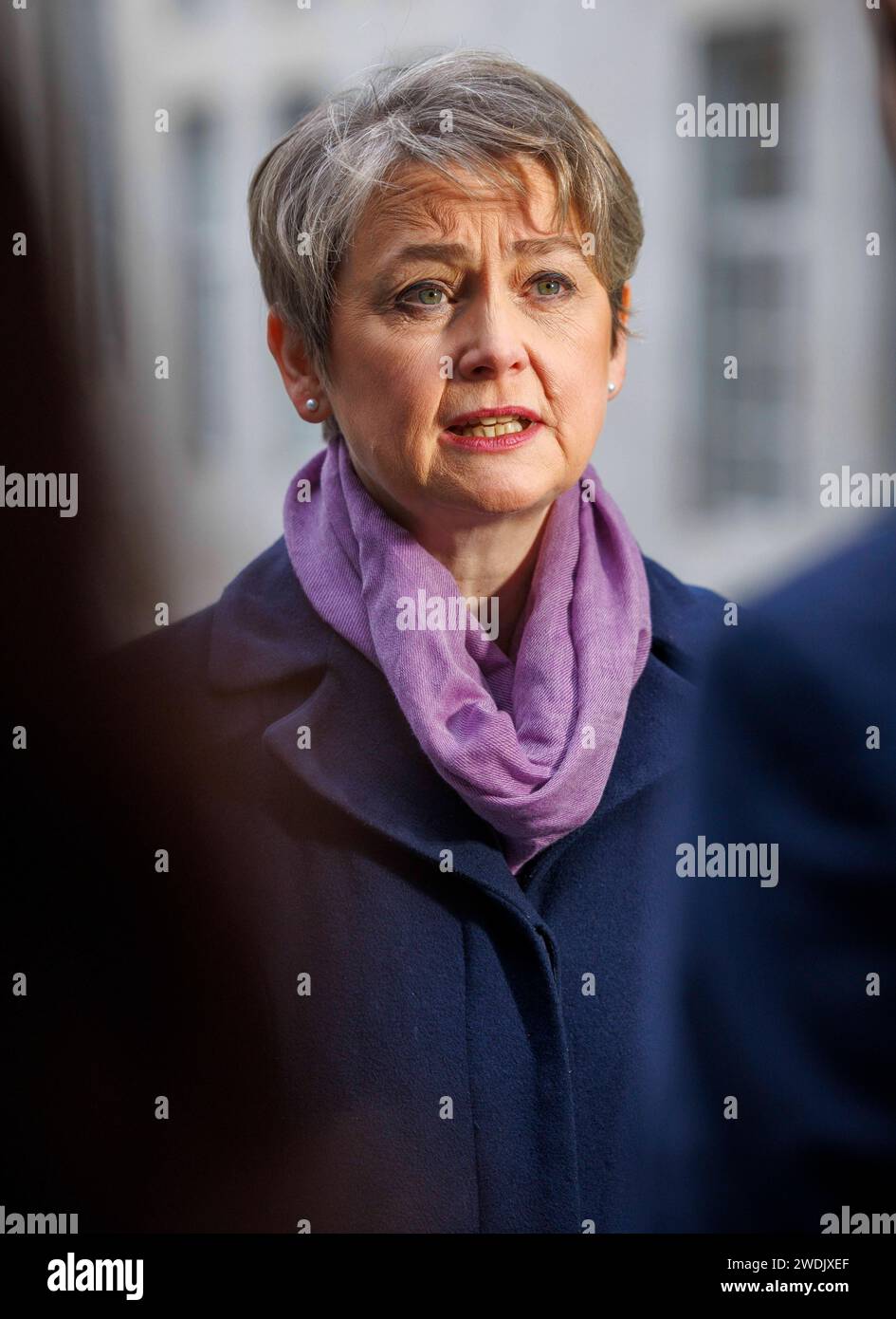 London, UK. 21st Jan, 2024. Shadow Home Secretary, Yvette Cooper, At ...