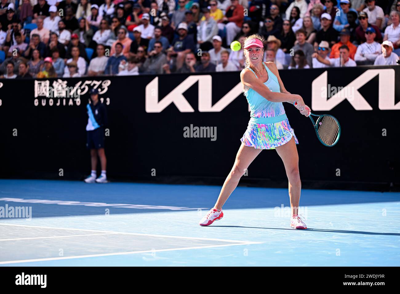 Magdalena Frech during the Australian Open AO 2024 Grand Slam tennis