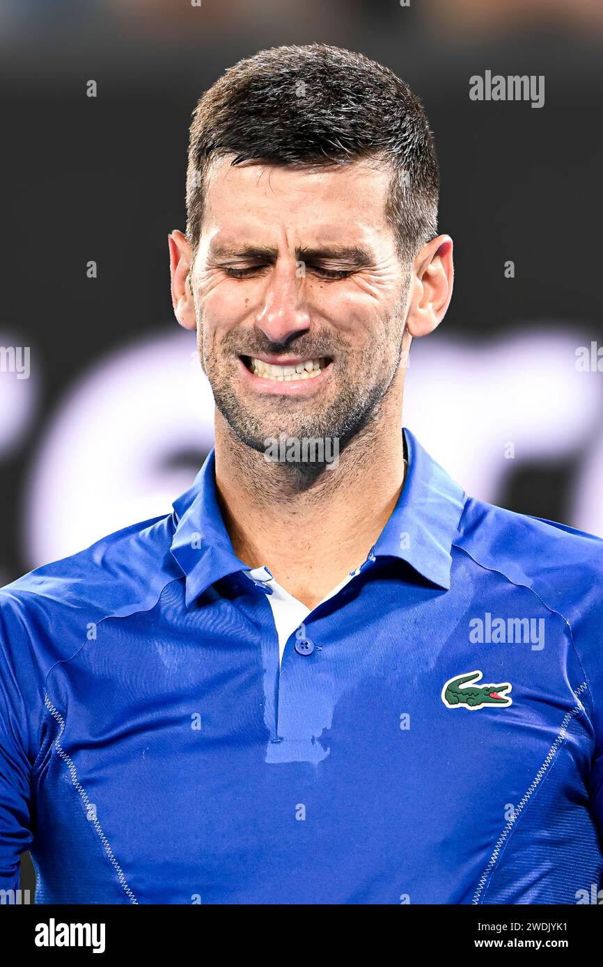 Novak Djokovic of Serbia during the Australian Open AO 2024 Grand Slam