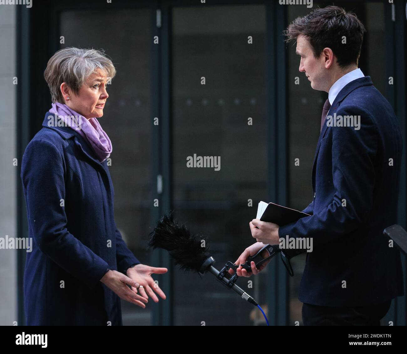 London UK 21st Jan 2024 Yvette Cooper MP Shadow Home Secretary   London Uk 21st Jan 2024 Yvette Cooper Mp Shadow Home Secretary Labour Party At The Bbc For Sunday With Laura Kuenssberg And Interviews Credit Imageplotteralamy Live News 2WDK1TN 