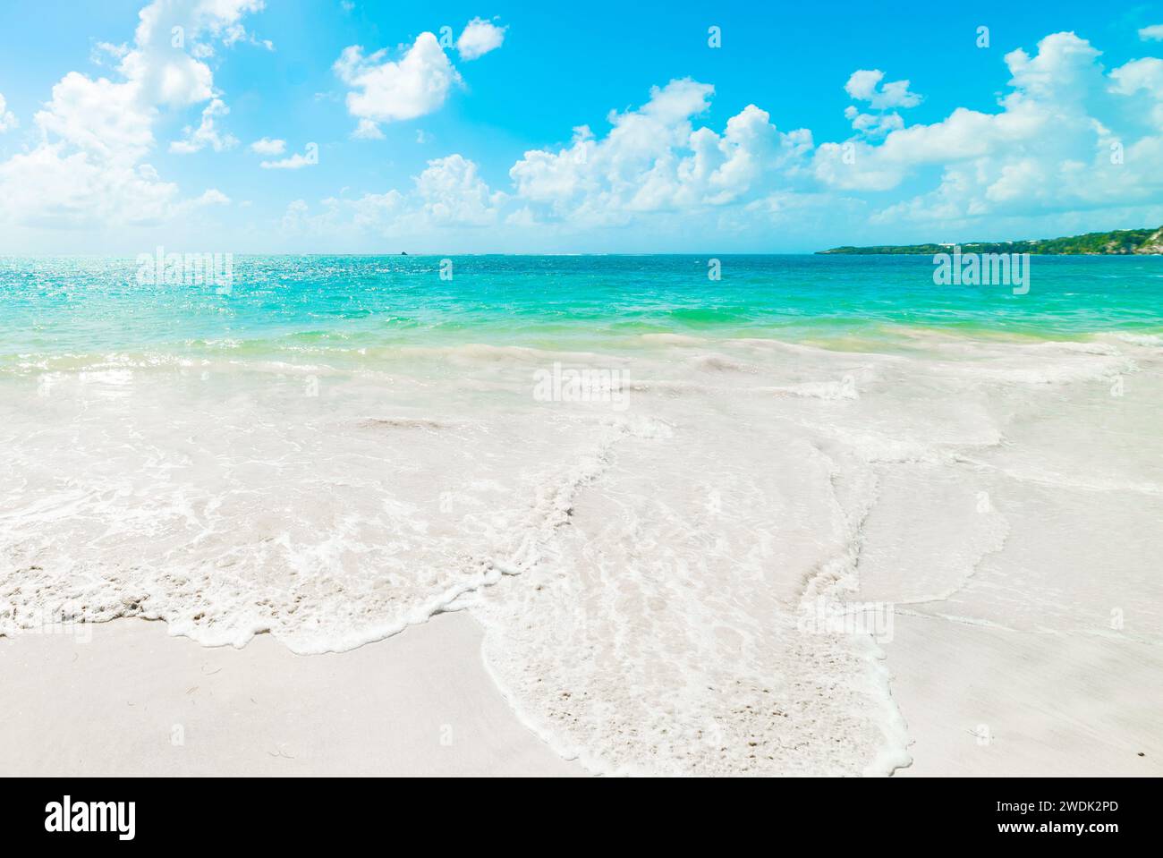Cloudy sky over Pointe de la Saline beach in Guadeloupe, French west