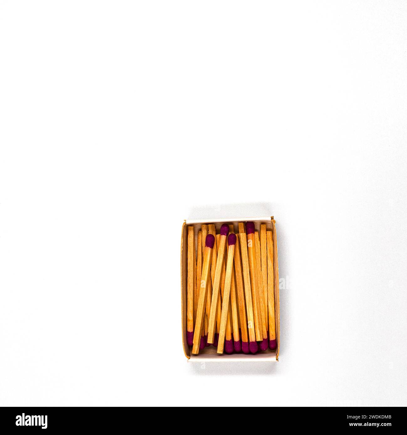 Match box full of match sticks Stock Photo Alamy