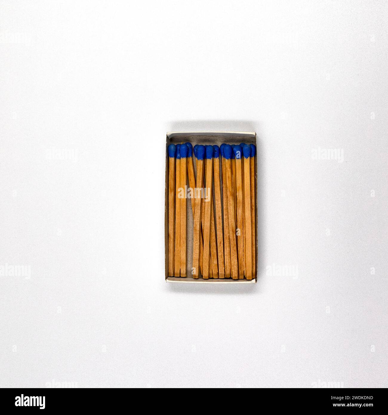 Match box full of match sticks Stock Photo Alamy