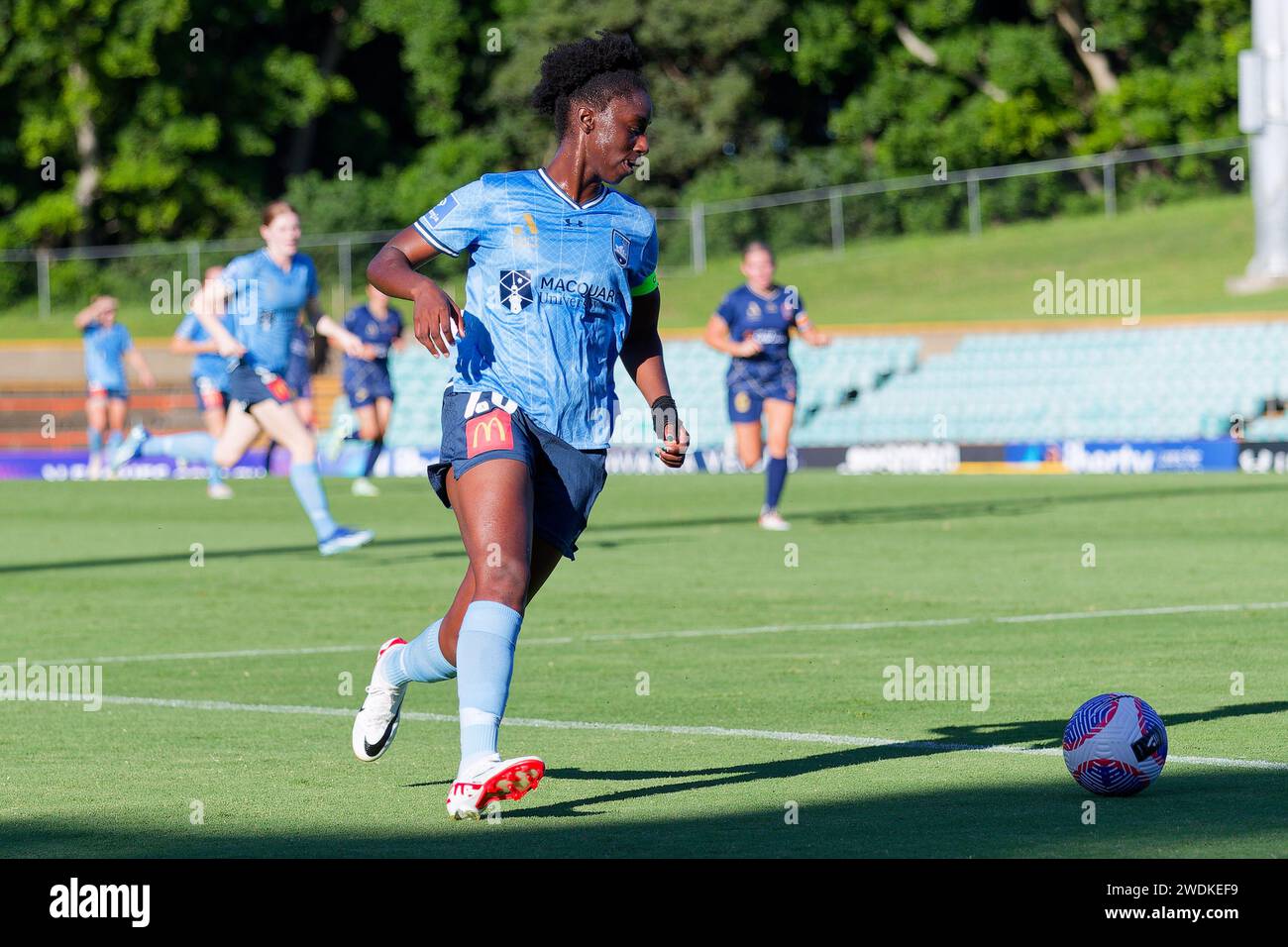 Sydney, Australia. 21st Jan, 2024. Princess Ibini-Isei of Sydney FC controls the ball during the A-League Women Rd13 match between Sydney FC and Newcastle Jets at Leichhardt Oval on January 21, 2024 in Sydney, Australia Credit: IOIO IMAGES/Alamy Live News Stock Photo