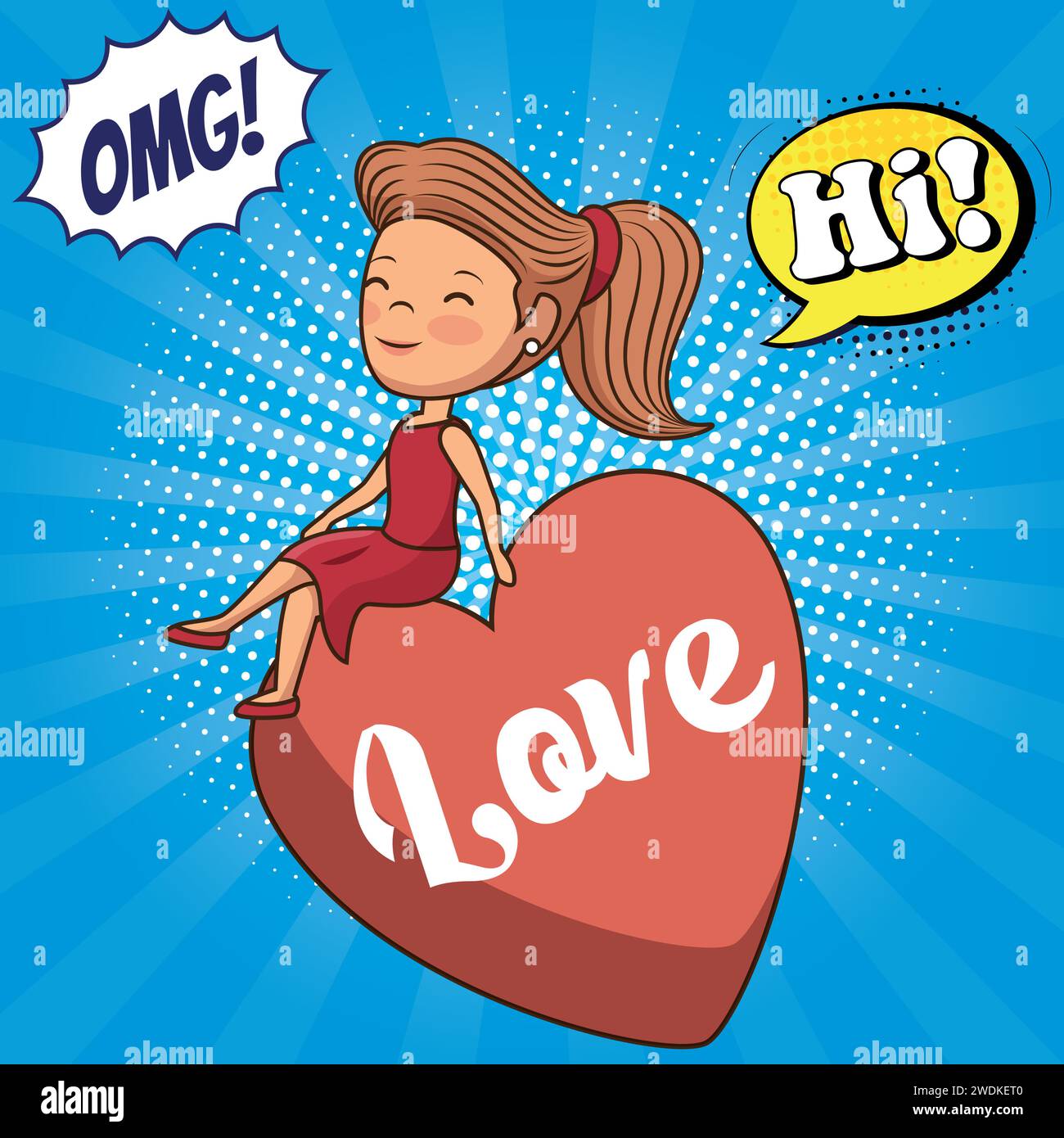 Cute Girl Pop Art Style Vector Image Stock Vector Image Art Alamy cute-girl-pop-art-style-vector-image-stock-vector-image-art-alamy