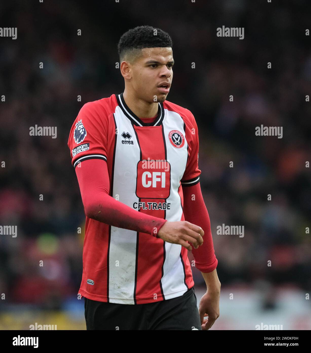 Bramall Lane, Sheffield, UK. 21st Jan, 2024. Premier League Football, Sheffield United versus West Ham United; William Osula of Sheffield Utd Credit: Action Plus Sports/Alamy Live News Stock Photo