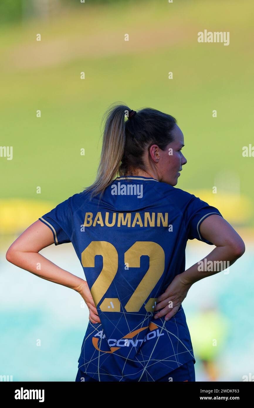 Sydney, Australia. 21st Jan, 2024. Lorena Baumann of Newcastle Jets looks on during the A-League Women Rd13 match between Sydney FC and Newcastle Jets at Leichhardt Oval on January 21, 2024 in Sydney, Australia Credit: IOIO IMAGES/Alamy Live News Stock Photo