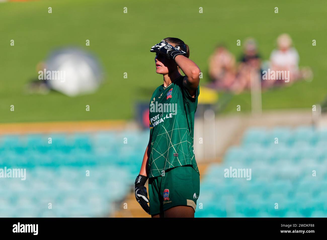 Sydney, Australia. 21st Jan, 2024. Isobel Nino of Newcastle Jets looks on during the A-League Women Rd13 match between Sydney FC and Newcastle Jets at Leichhardt Oval on January 21, 2024 in Sydney, Australia Credit: IOIO IMAGES/Alamy Live News Stock Photo