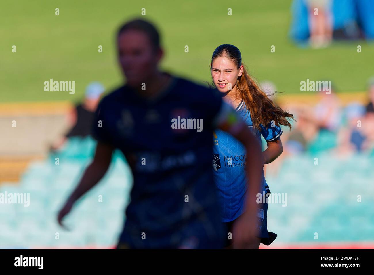 Sydney, Australia. 21st Jan, 2024. Indiana Dos Santos of Sydney FC looks on during the A-League Women Rd13 match between Sydney FC and Newcastle Jets at Leichhardt Oval on January 21, 2024 in Sydney, Australia Credit: IOIO IMAGES/Alamy Live News Stock Photo