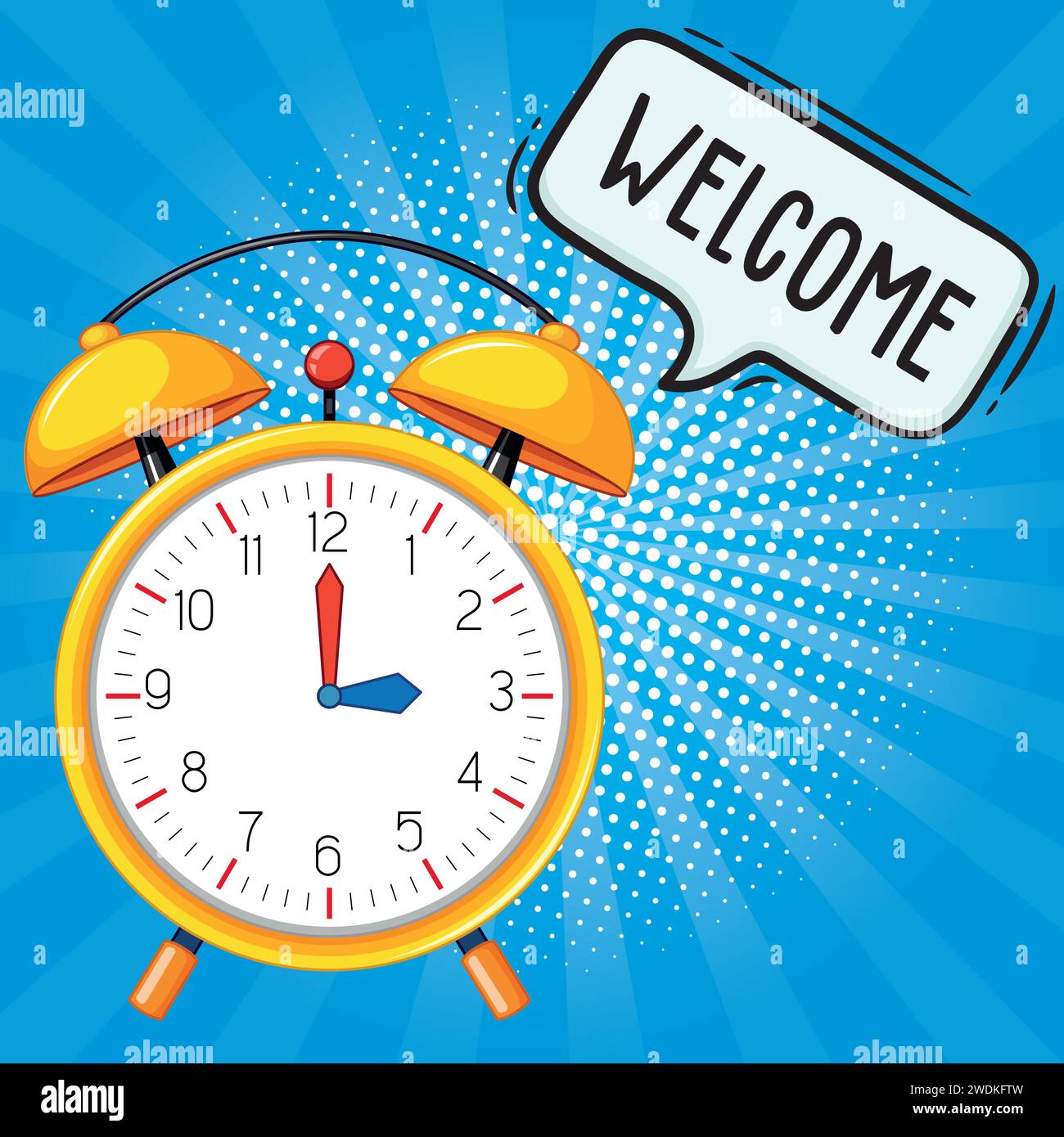 clock business pop art design vector image Stock Vector