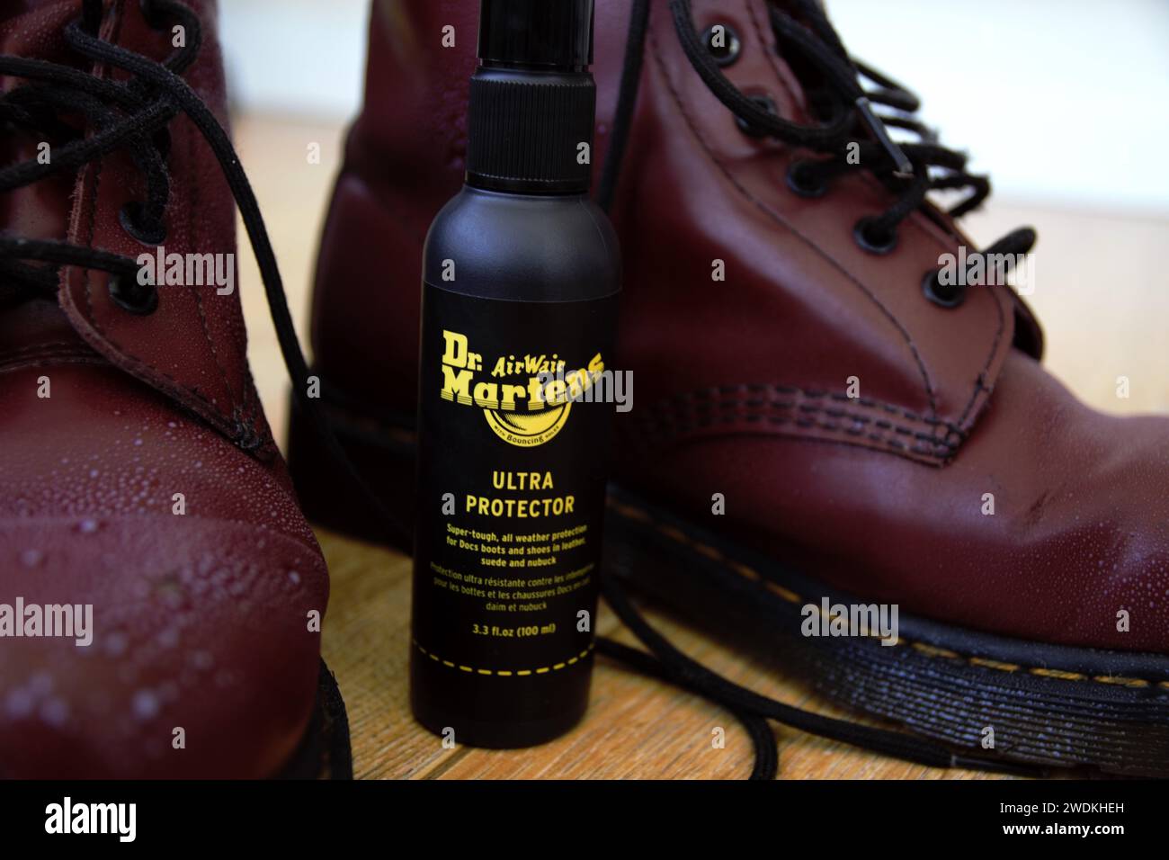 Branded Dr Martens shoe care protector kit. Leather wax and all weather