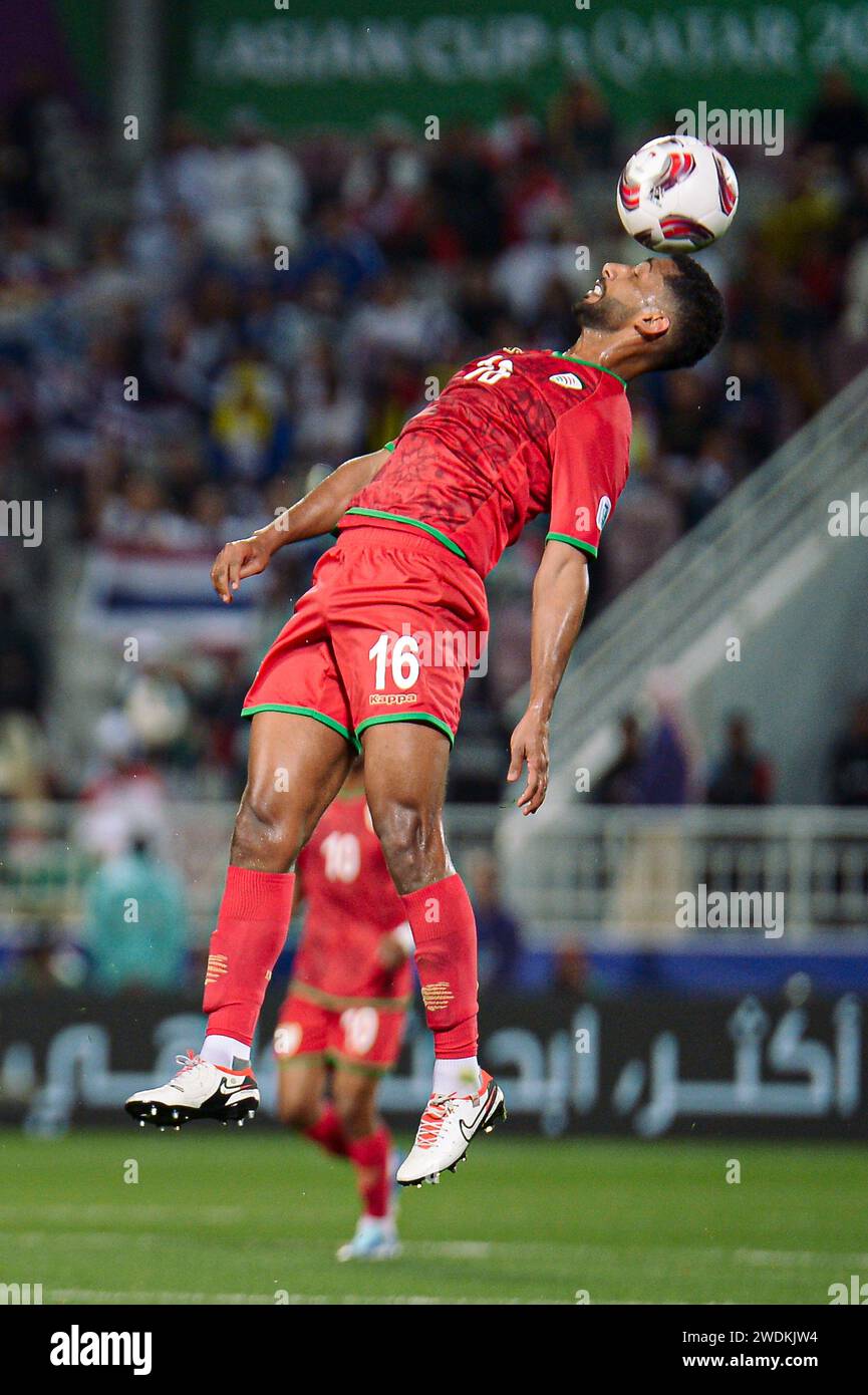 Doha, Qatar. 21 January, 2024. OMAN VS THAILAND ：Group F - AFC Asian Cup Qatar  at Abdullah Bin Khalifa Stadium. Credit: Meng Gao/Alamy Live News Stock Photo