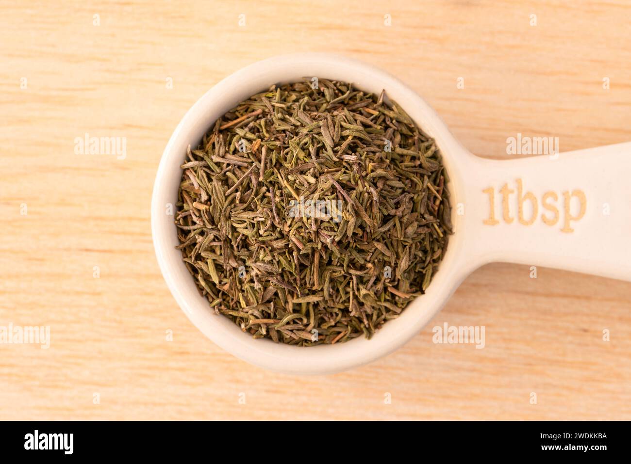 French Thyme in a Teaspoon Stock Photo