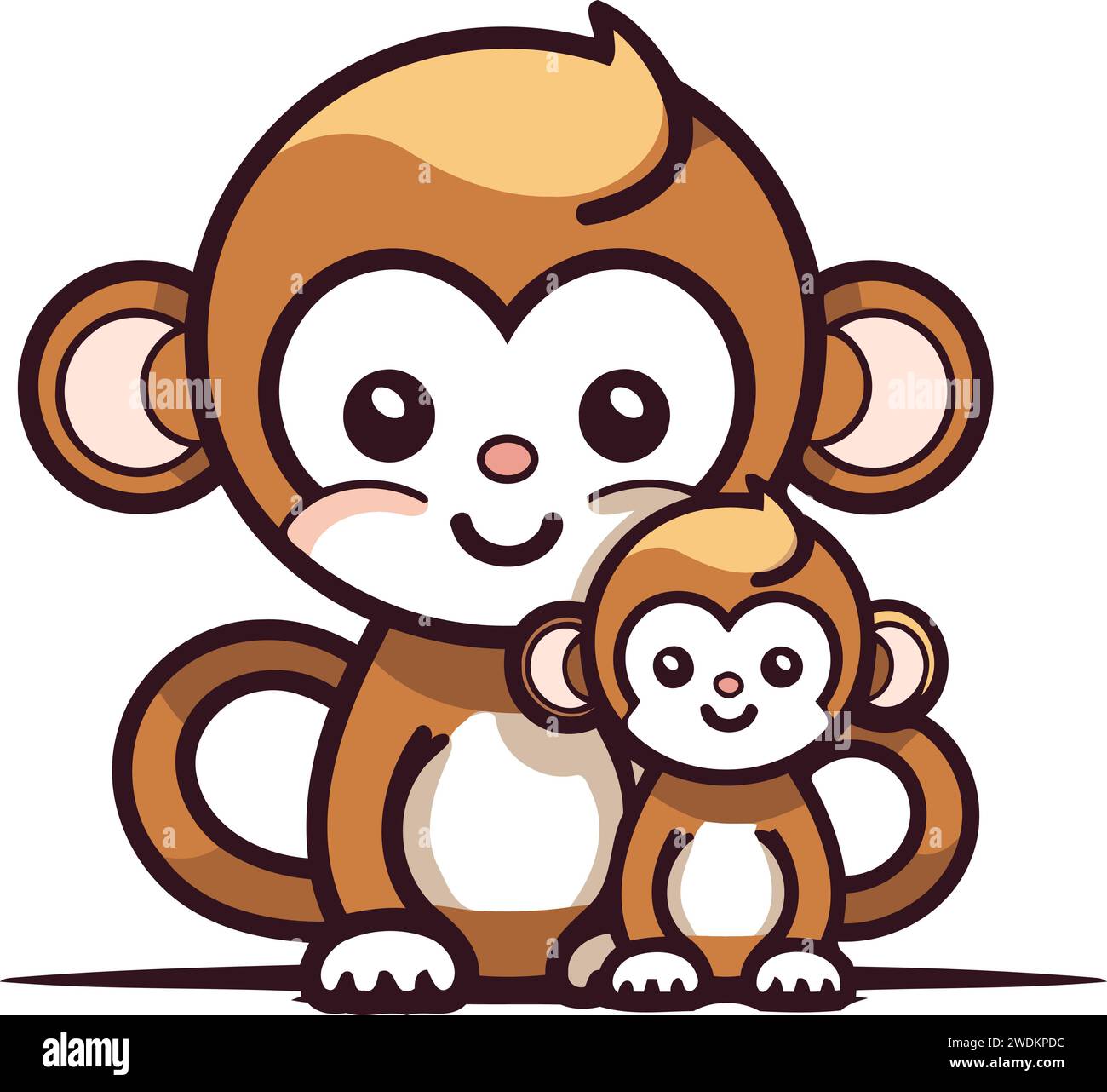 Adorable baby monkey Stock Vector Images - Alamy