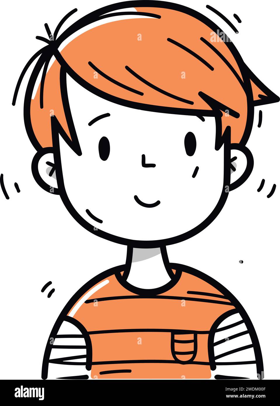 Boy in orange shirt Stock Vector Images - Alamy