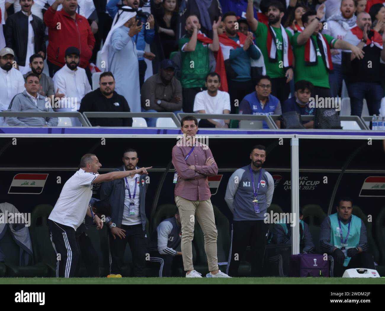 Qatar, Al Rayyan 19 January 2024 - head coach Jesús Casas of Iraq ...