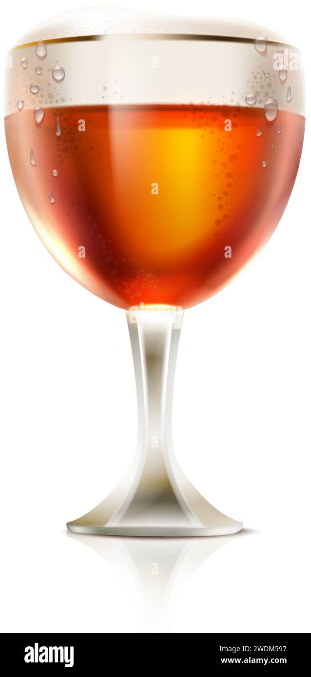 realistic vector icon illustration. Beer mug. Transparent glass ...