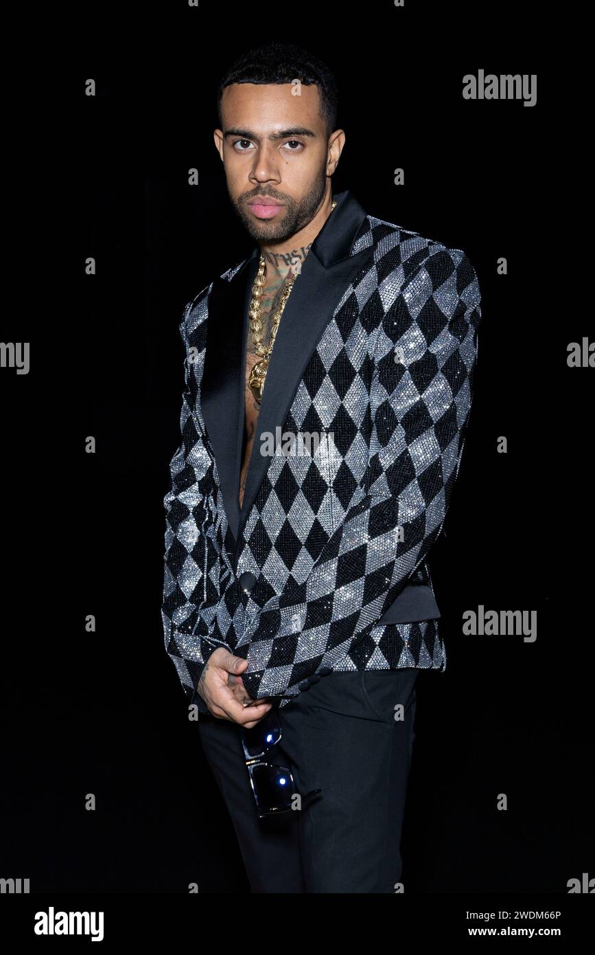 Paris, Frankreich. 20th Jan, 2024. Vic Mensa attends BALMAIN Homme Fall