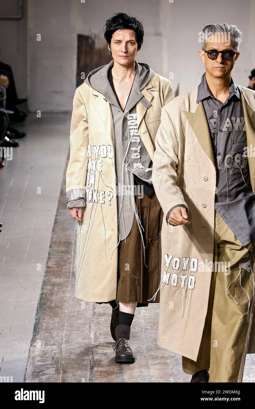 YOHJI YAMAMOTO Homme Fall/Winter 20242025 Runway during Paris Fashion