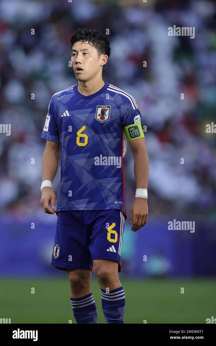 Qatar, Al Rayyan 19 January 2024 Wataru Endo of Japan with captain