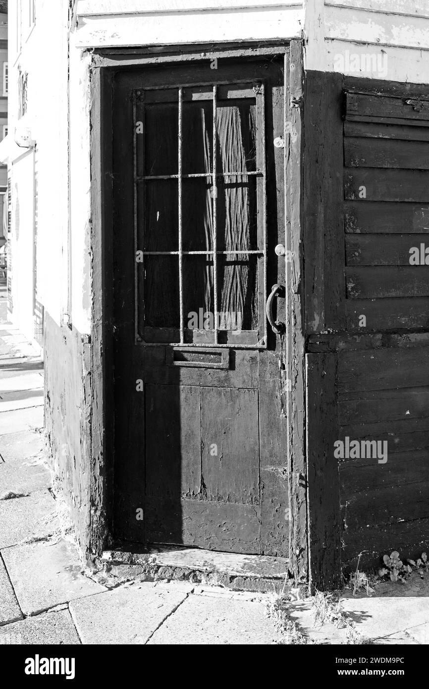 Old door in Hastings Old Town, East Sussex, UK Stock Photo