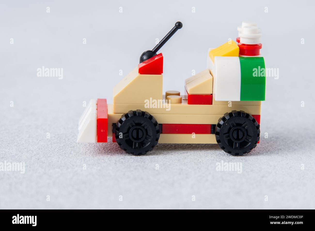 Mini car. Lego constructor from mini bricks and details. Children's ...