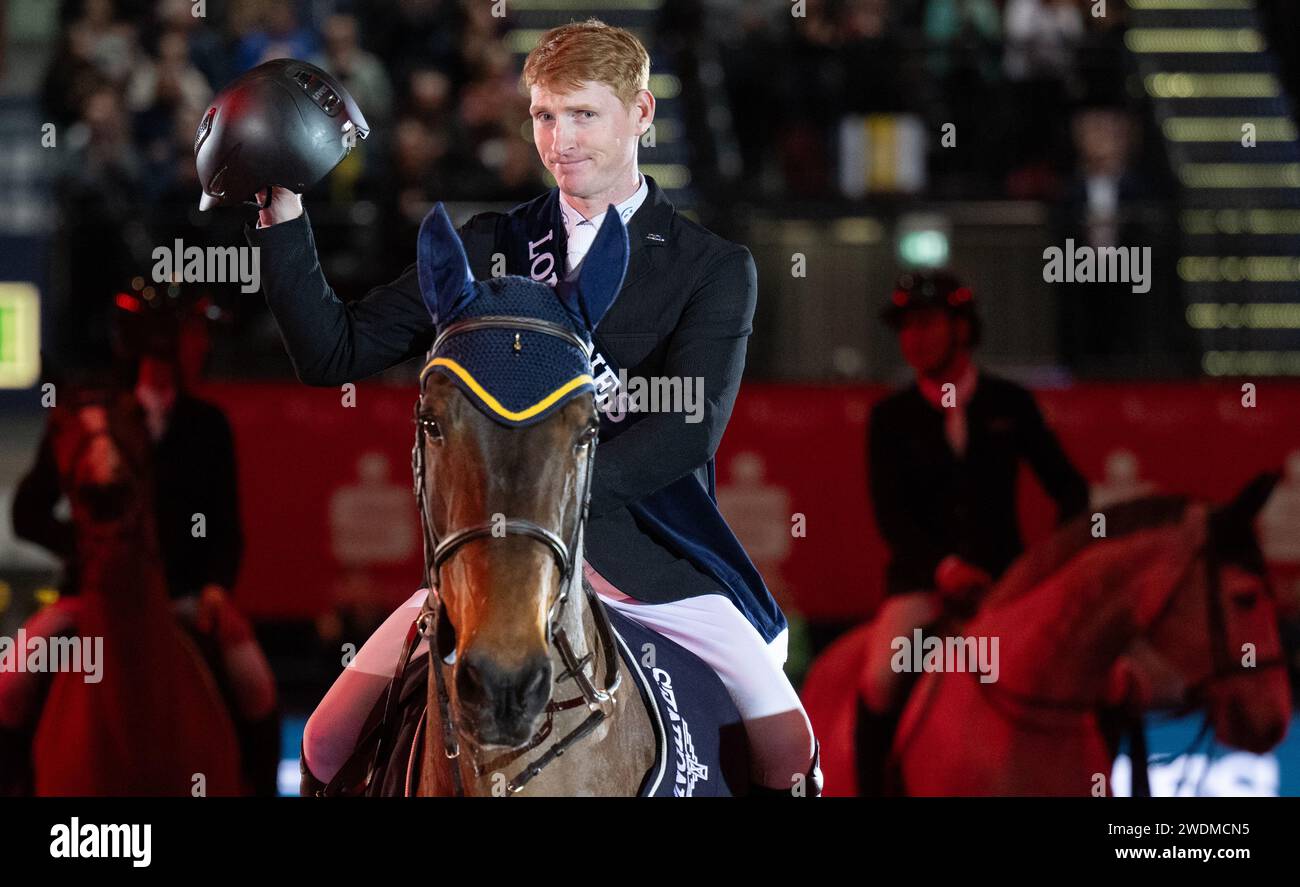 Leipzig, Germany. 21st Jan, 2024. Equestrian sport/jumping, World Cup