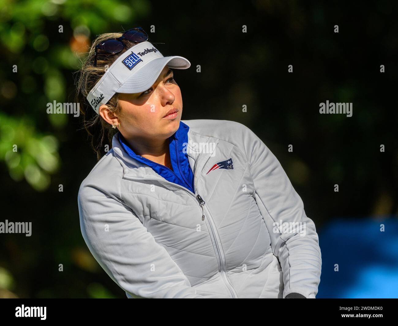 Orlando, FL, USA. 21st Jan, 2024. Alexa Pano on the first tee starts