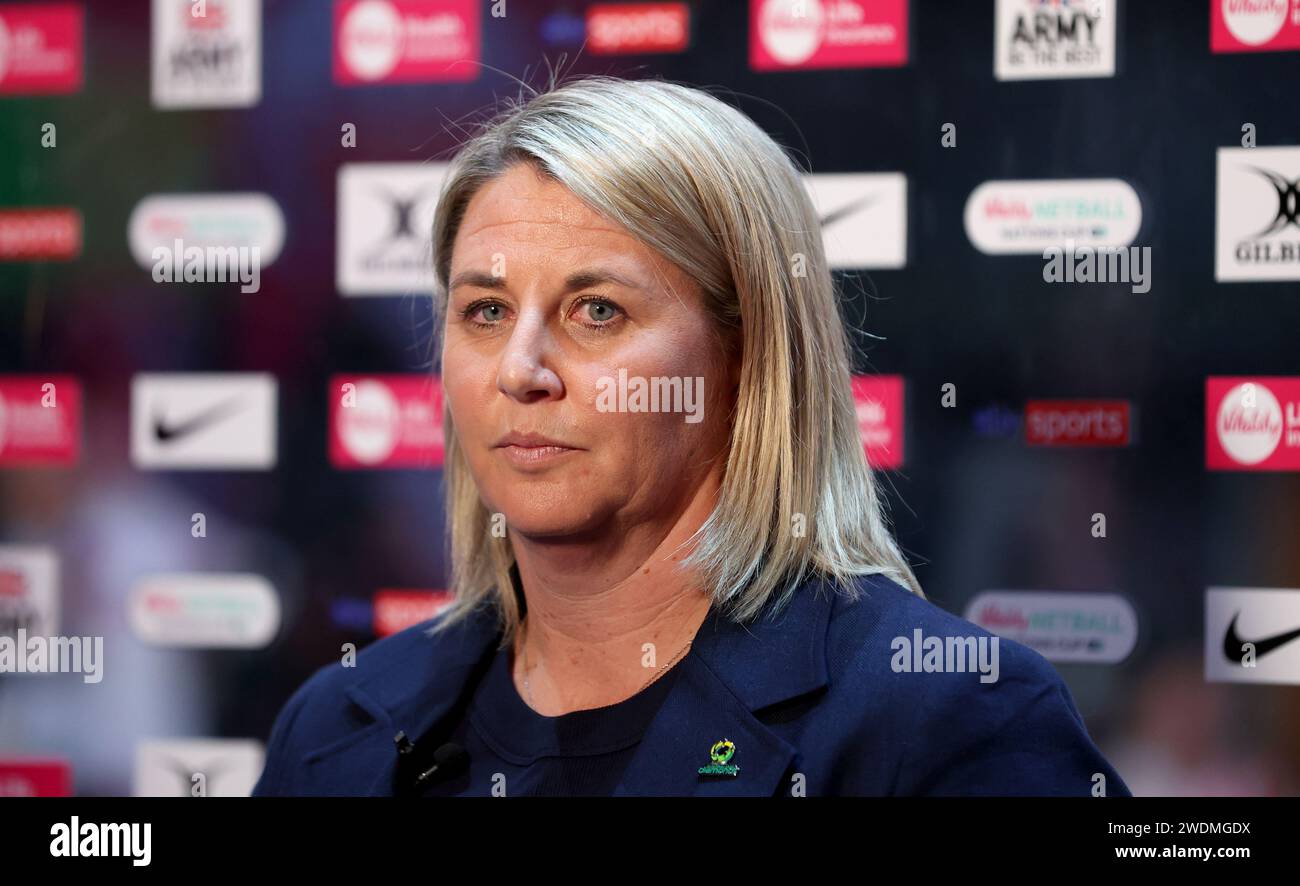 Australia Head Coach Stacey Marinkovich After The Vitality Netball australia-head-coach-stacey-marinkovich-after-the-vitality-netball