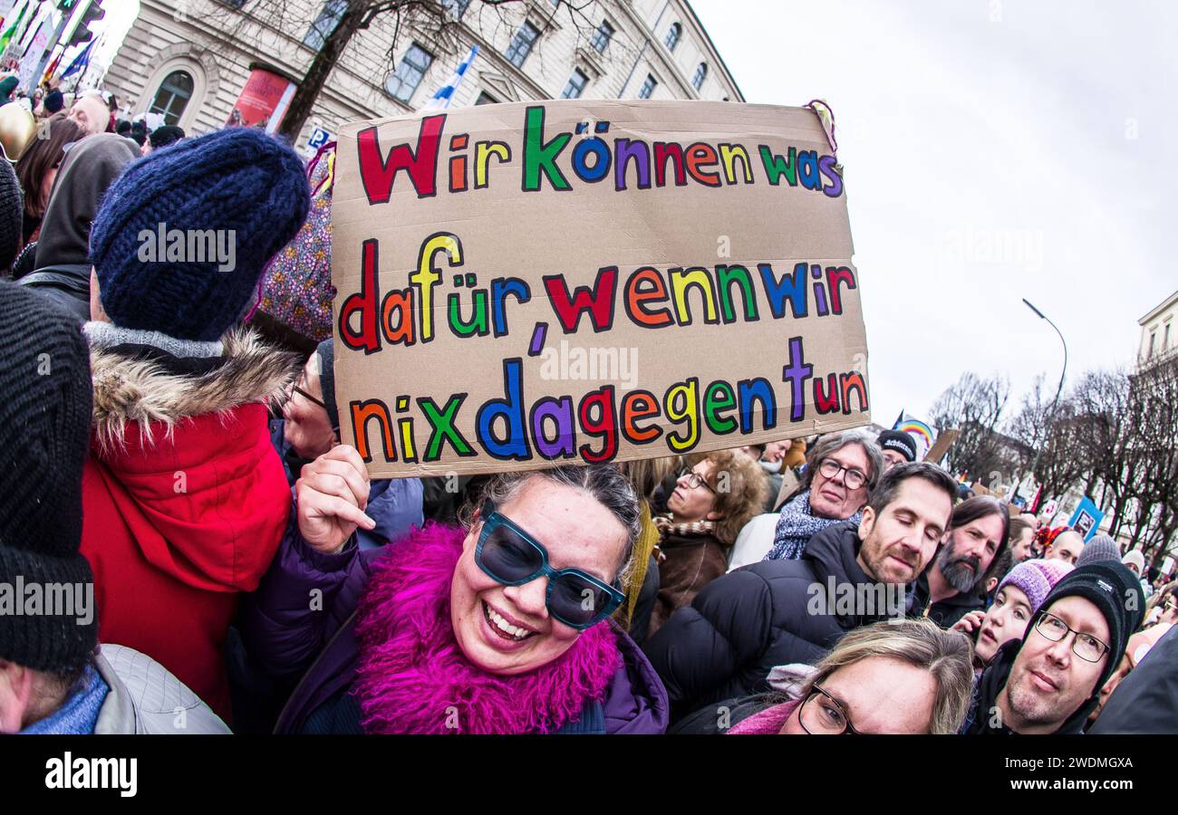 Munich, Germany. 21st Jan, 2024. Joining over 100,000 people in cities ...