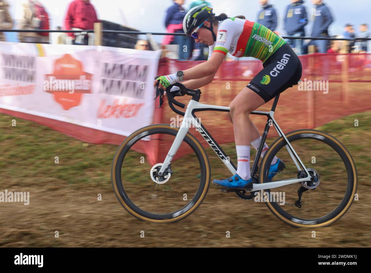 Benidorm, Spain, January 21, 2024: Crelan-Corendon cyclist, Manon ...